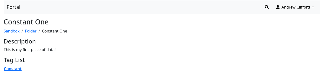 Displaying a constant